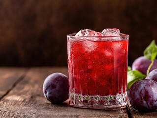 Fresh summer drinks cocktails with berries.