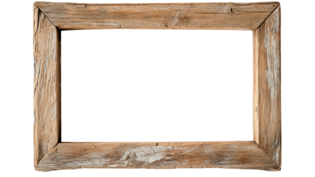 Rustic barn wood frame, bright white center, perfect for showcasing art or cherished memories, enhancing any interior decor with charm