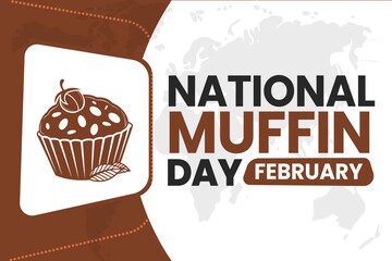 NATIONAL MUFFIN DAY Vector Illustration background