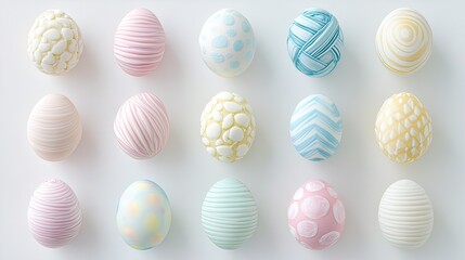 Colorful Decorative Eggs for Easter Celebration and Spring Festivities
