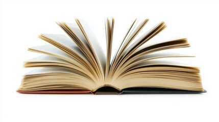 Fototapeta premium Open Book on White Background for Business Concept