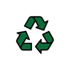 Obraz premium recycle symbol icon vector illustration
