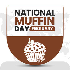 vector illustration for NATIONAL MUFFIN DAY social media post background