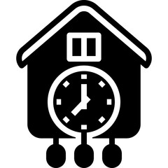 Cuckoo Clock Solid Icon