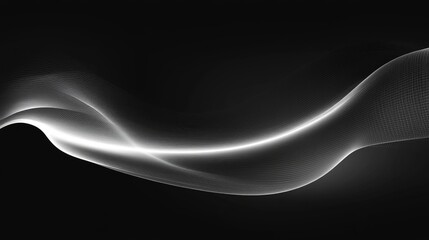 Elegant Flow of Light Waves on a Dark Background for Abstract Design