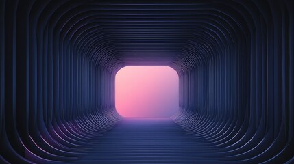 Abstract Tunnel with Soft Lighting and Gradient Background