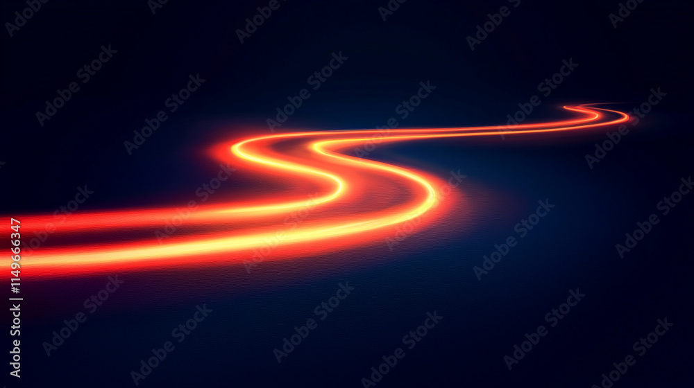 Poster light trails weave through a dark space creating a mesmerizing flowing effect.