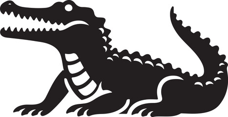 Crocodile silhouette vector illustration design