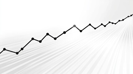 Black Line Graph Trend with Data Points on Light Background