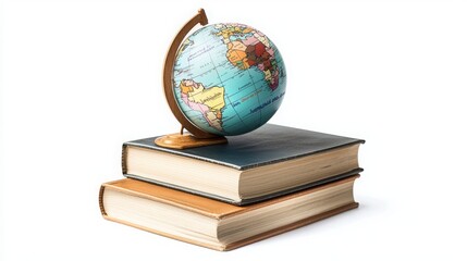 Educational Globe on Books for Learning Purpose