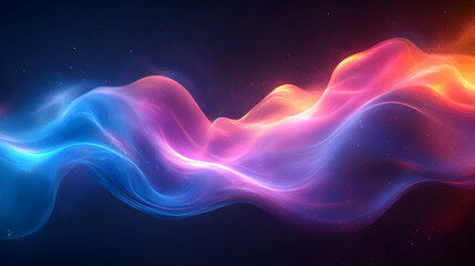 A vibrant, fluid wave of colors representing motion and energy in a digital space.