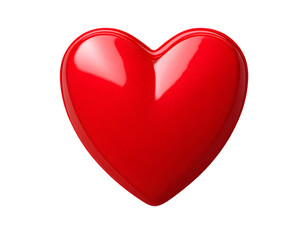 red heart isolated on white
