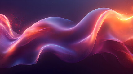 A vibrant, flowing abstract design with soft curves and glowing colors.