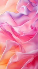 Fototapeta premium Abstract Pink And Orange Fabric Waves Design