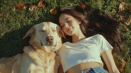 The Girl with Her Dog