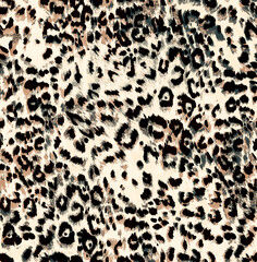 Perfect leopard skin pattern Realistic fur effect.
