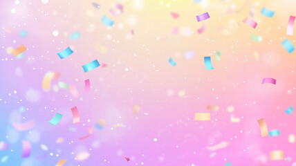 soft pastel gradient background with confetti scattered and subtle bokeh lighting - Party Background - Festive concept