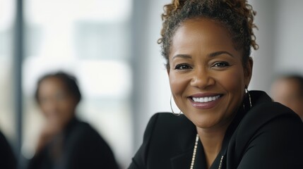 The Confident Businesswoman Smiling