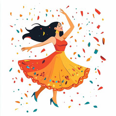 Fototapeta premium Middle Aged Couple Dancing Vector