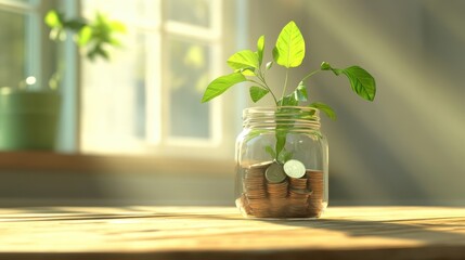 The Plant in Money Jar