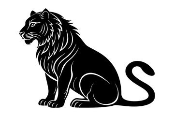 Silhouette of a regal tiger