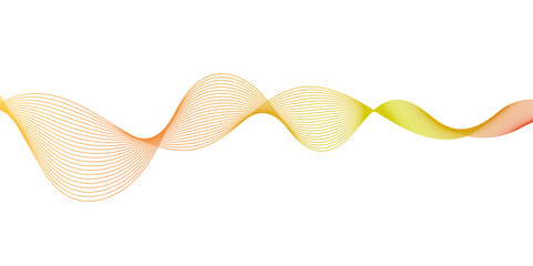 Glowing wave with white background. Shiny moving lines design element. Dark abstract background with glowing wave. Shiny moving lines design element.