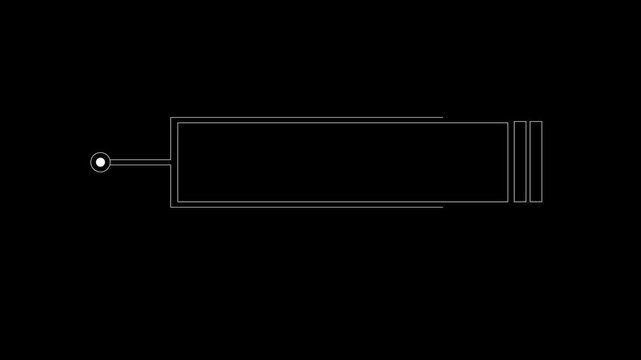 Call out animation on black background,   frame  element. 4K video