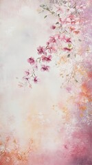 Delicate Pink Orchid Blooms On Textured Background