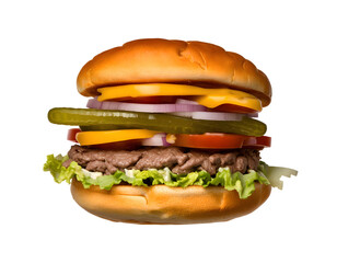 hamburger isolated on white