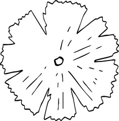 hand drawn vector of top view tree illustration.