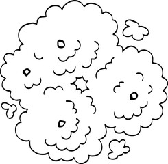 hand drawn vector of top view tree illustration.