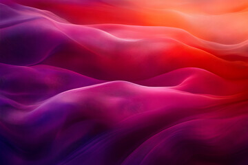Obraz premium A blurred gradient flows from red to purple, creating a smooth, abstract background with subtle transitions of color