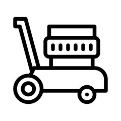 lawn mower line icon