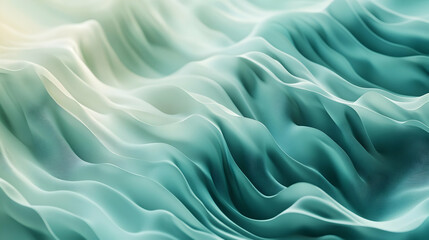 Fototapeta premium A soothing abstract background with soft blue and green gradients, accented by gentle flowing wave patterns for a calm and modern feel