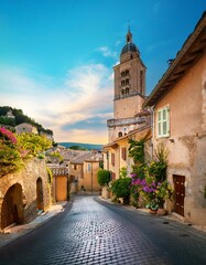 Generated image art beautiful old town of Provence