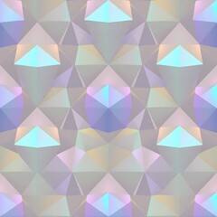 Obraz premium Iridescent Geometric Pattern: A mesmerizing pattern of iridescent, geometric shapes creates a captivating optical illusion.