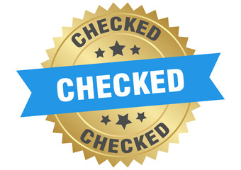 CHECKED label on transparent background