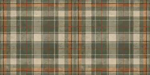 Obraz premium Textured plaid pattern featuring earthy tones and varied stripe designs.