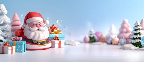 Merry Christmas and Happy New Year concept holiday vacation winter greeting card with text