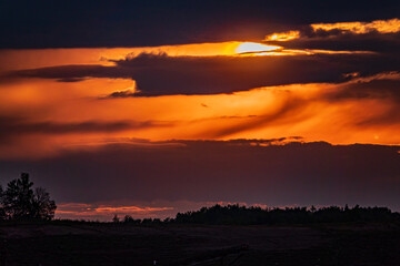 beautiful color sky and clouds in the summer