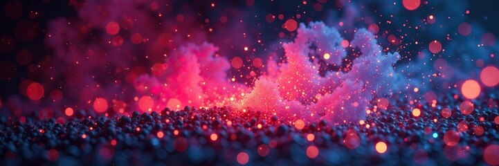 Obraz premium A colorful medley of glittering dust motes in a bright light, shine, dust, glitter