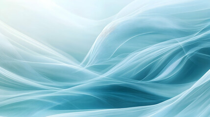 Obraz premium Abstract design with swirling waves of blue, teal, and white, creating a sense of depth and fluidity, evoking a tranquil and oceanic atmosphere