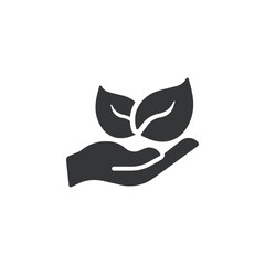 Green life flat glyph icon. Perfect pixel on transparent background