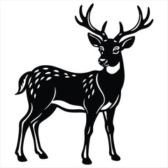 deer silhouette vector style
