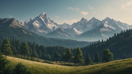 Fototapeta premium view of the mountains