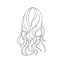 Woman hairstyle outline