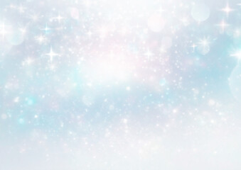 Fototapeta premium キラキラ輝く水色の抽象的な背景