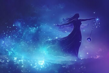 Fototapeta premium Exploring the mystical virgo zodiac sign astrology calendar and esoteric fortune telling insights