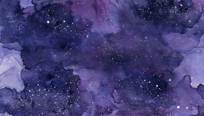 Obraz premium Cosmic Watercolor with Starry Speckles