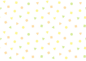 かわいいポップな図形のパターン背景素材1